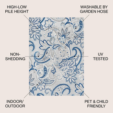 Gordes Paisley High-low Indoor/outdoor Area Rug